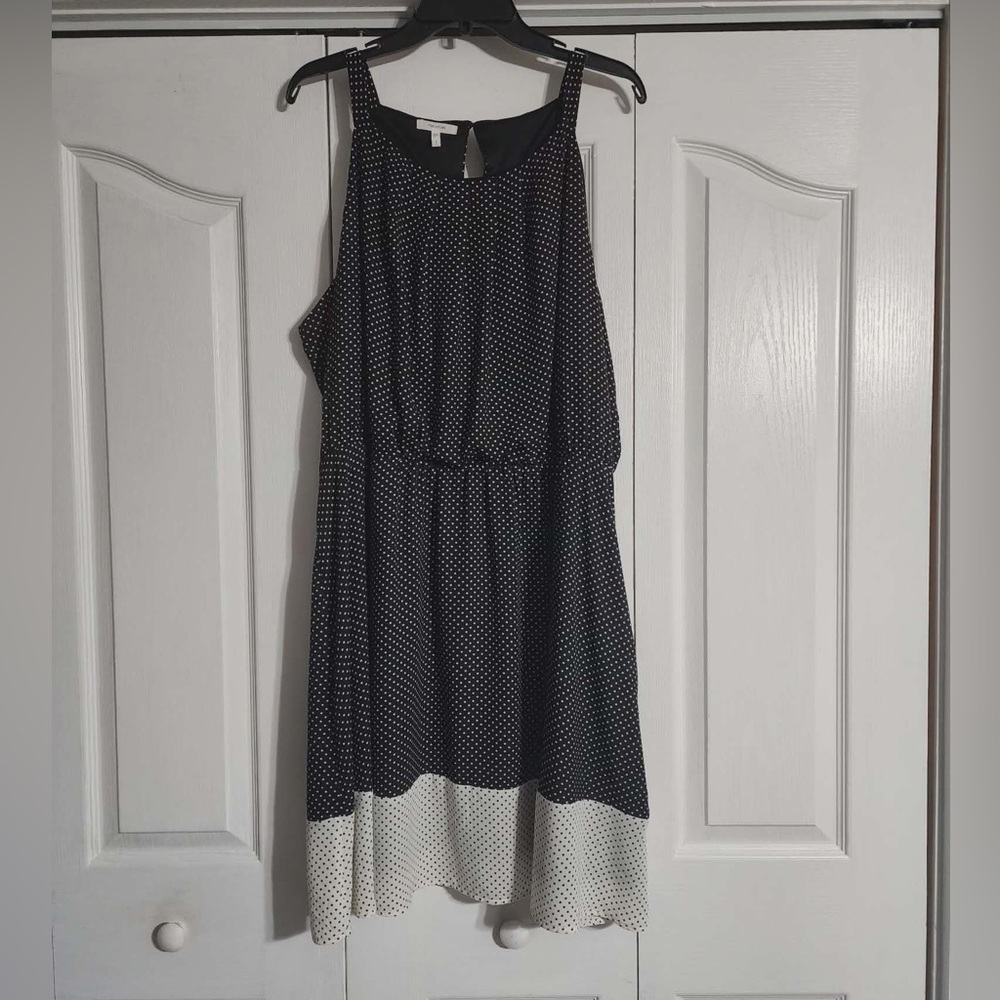 Maurices Black and Ivory Polka Dotted Maxi Dress - Picture 2 of 4